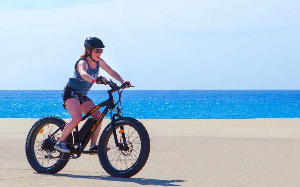 electric bike on beach